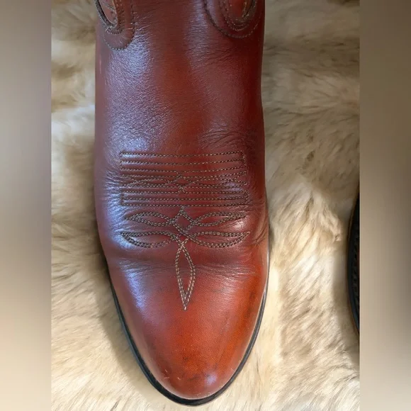 Vintage Acme Buckaroo Brown Leather Western Cowboy Boots - Picture 10 of 11